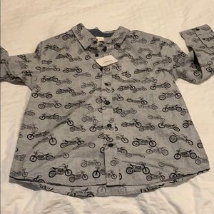 Dress shirt with motorcycles on it